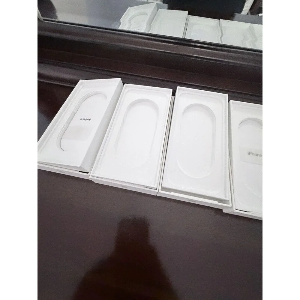 Apple Empty iPhone Packaging Box White Cardboard Retail Packaging